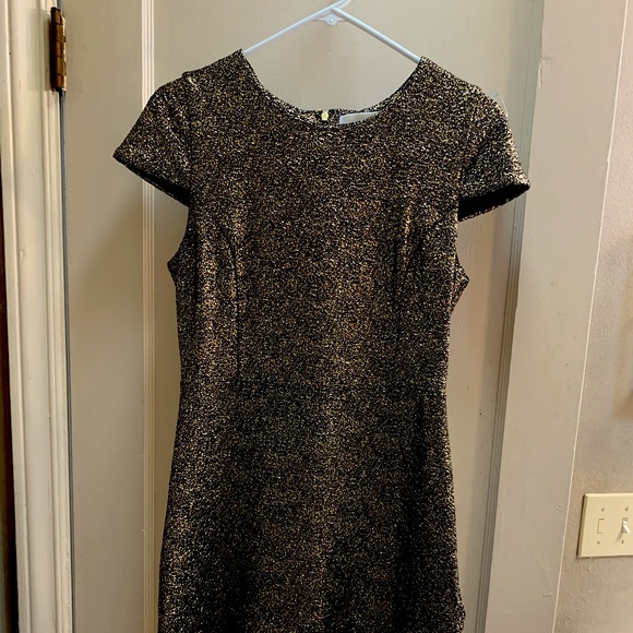 Michael Kors form-fitting gold/black dress. - Picture 1 of 4